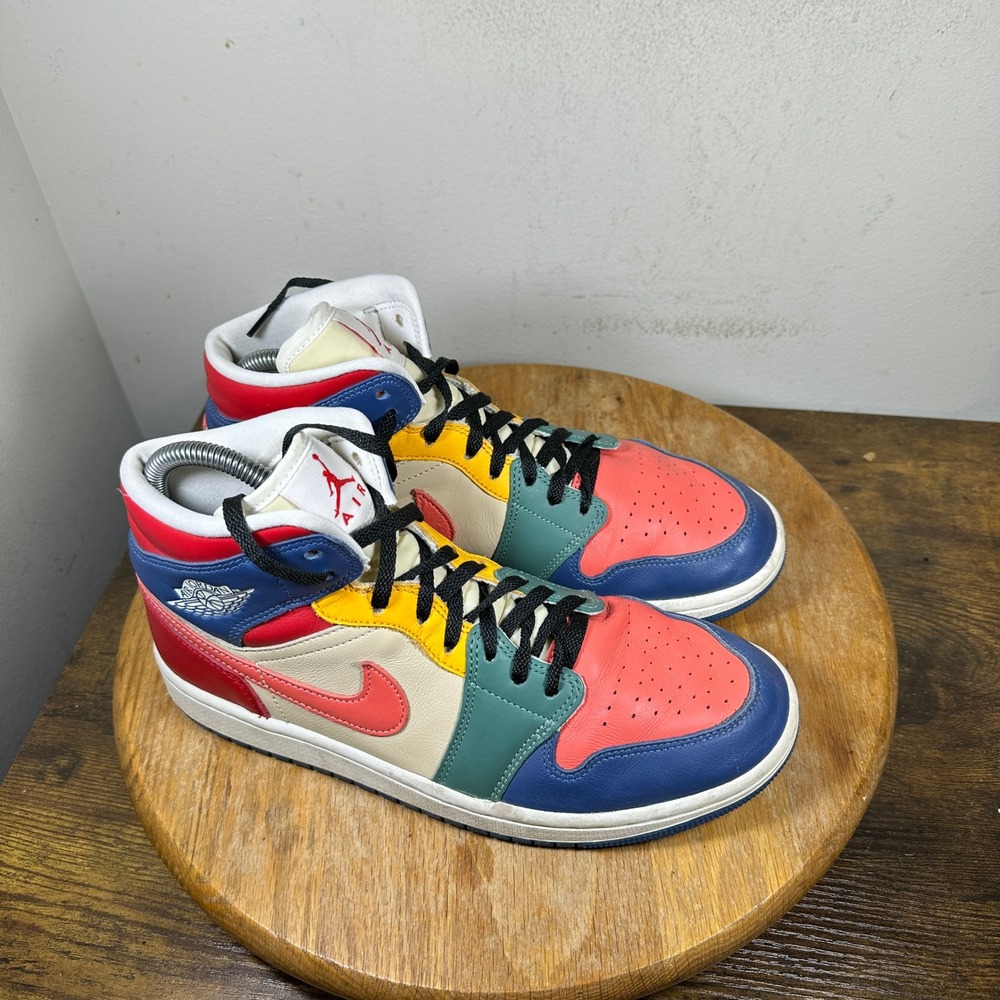 Nike Jordan 1 Mid Multi-Color French Blue Gym Red DN3738-400 Womens 9.5 Mens 8